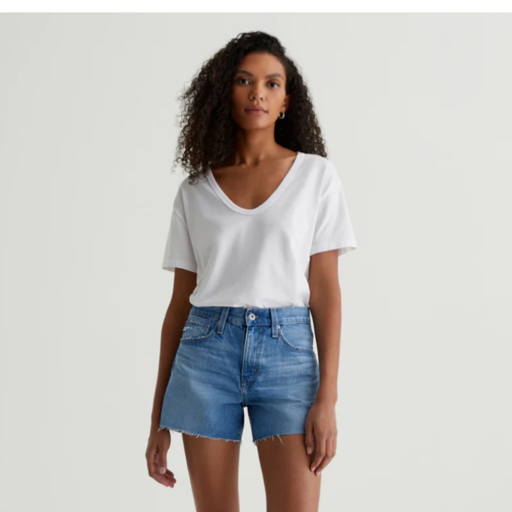 White Aspen U tee by Adriano Goldschmied